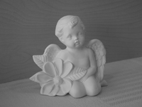Putte mit Magnolie